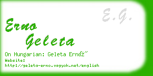 erno geleta business card